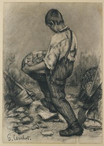 Joven rompedor de piedras, c. 1864 - 1865 de Gustave Courbet